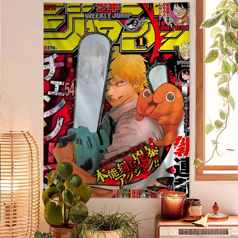 Chainsaw Man Anime Tapestry