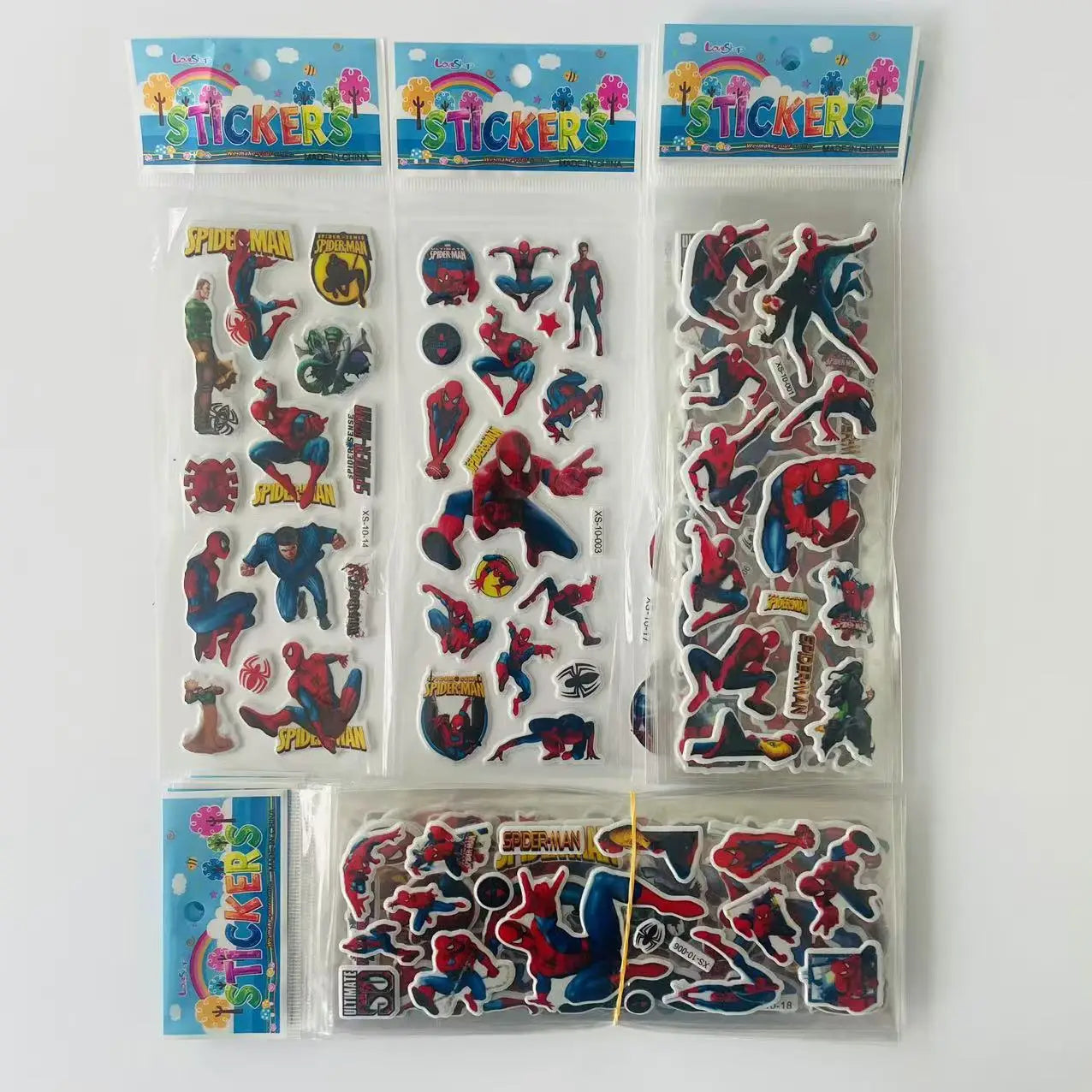 12pcs/set Spider-Man 3D Bubble Stickers