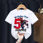 Summer 2025 Personalized Spider-Man Birthday T-Shirt