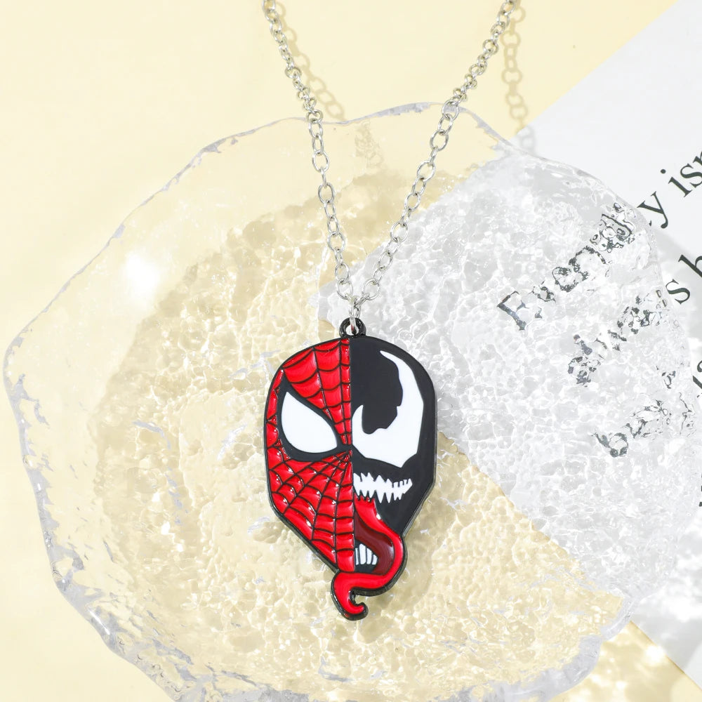 Marvel Venom & Spider-Man Enamel Pendant Necklace - Image 4