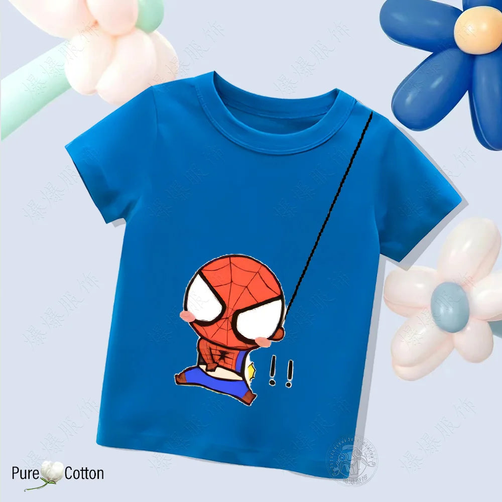 Children’s Pure Cotton Spider-Man T-Shirt - Image 11