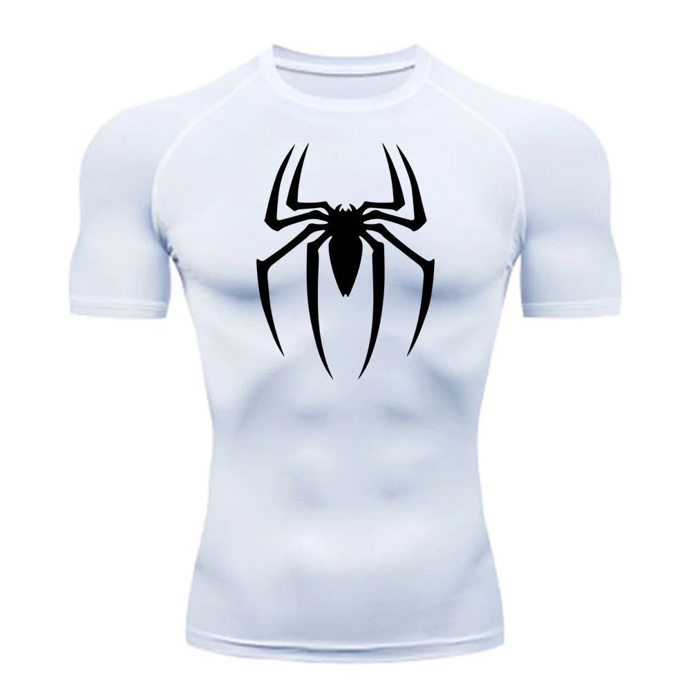 Men's Spider Print Compression Shirt - Image 14