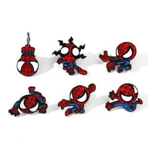 6pcs Spider-Man Enamel Pin Set