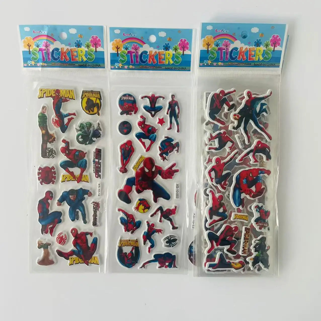 12pcs/set Spider-Man 3D Bubble Stickers - Image 2