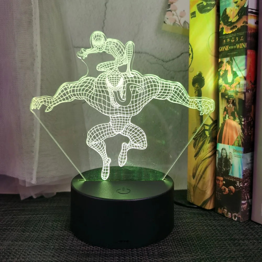 Spider-Man & Venom 3D Acrylic Night Light - Image 4