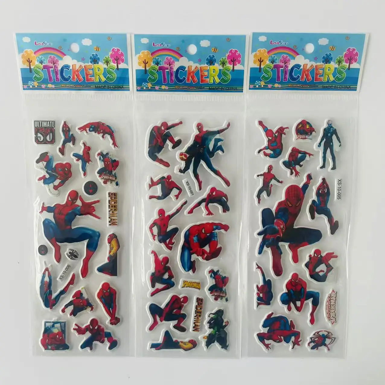 12pcs/set Spider-Man 3D Bubble Stickers - Image 3