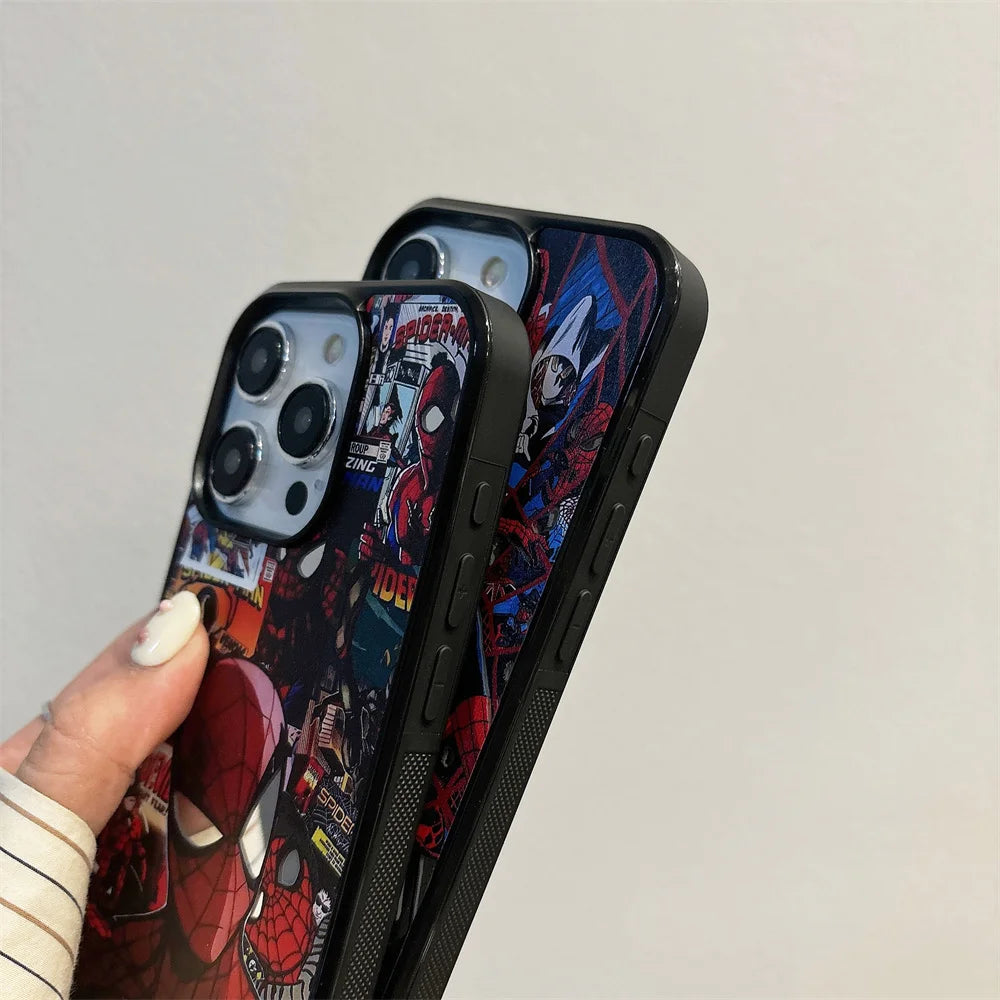 Cartoon Spider-Man & Batman Phone Case - Image 3