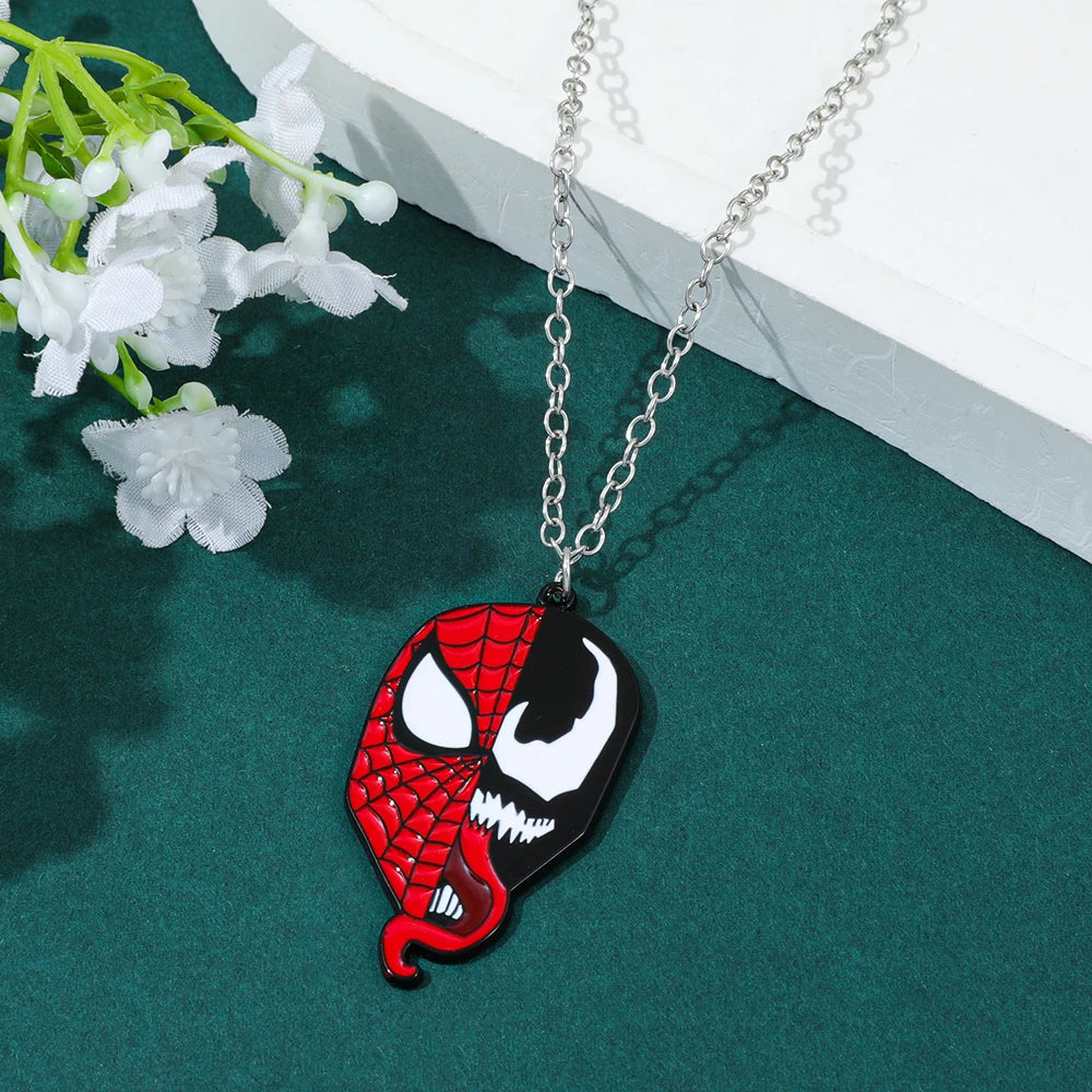 Marvel Venom & Spider-Man Enamel Pendant Necklace - Image 2