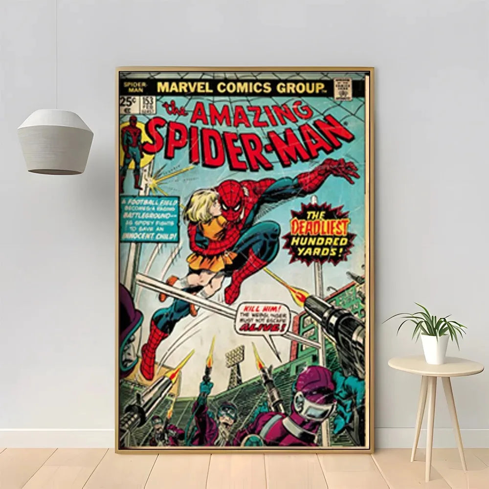 MINISO Marvel Superhero Spider-Man Vintage Art Posters - Image 11