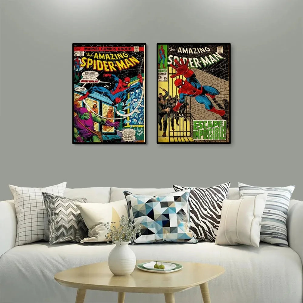 MINISO Marvel Superhero Spider-Man Vintage Art Posters - Image 6
