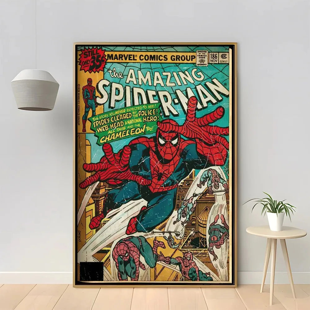 MINISO Marvel Superhero Spider-Man Vintage Art Posters - Image 8