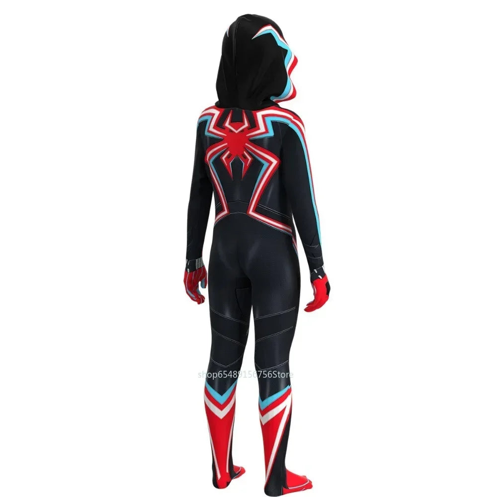 Black Spider-Man 2099 Miles Morales Cosplay Costume - Image 5