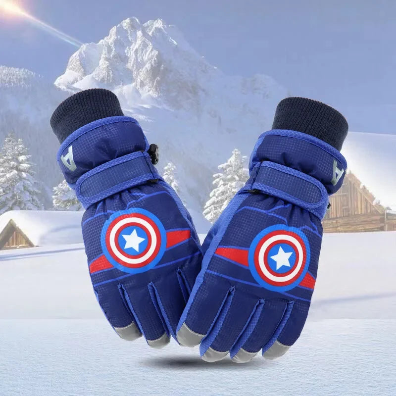 Hasbro Spider-Man Iron Man Elsa Princess Five-Finger Outdoor Gloves - Image 2