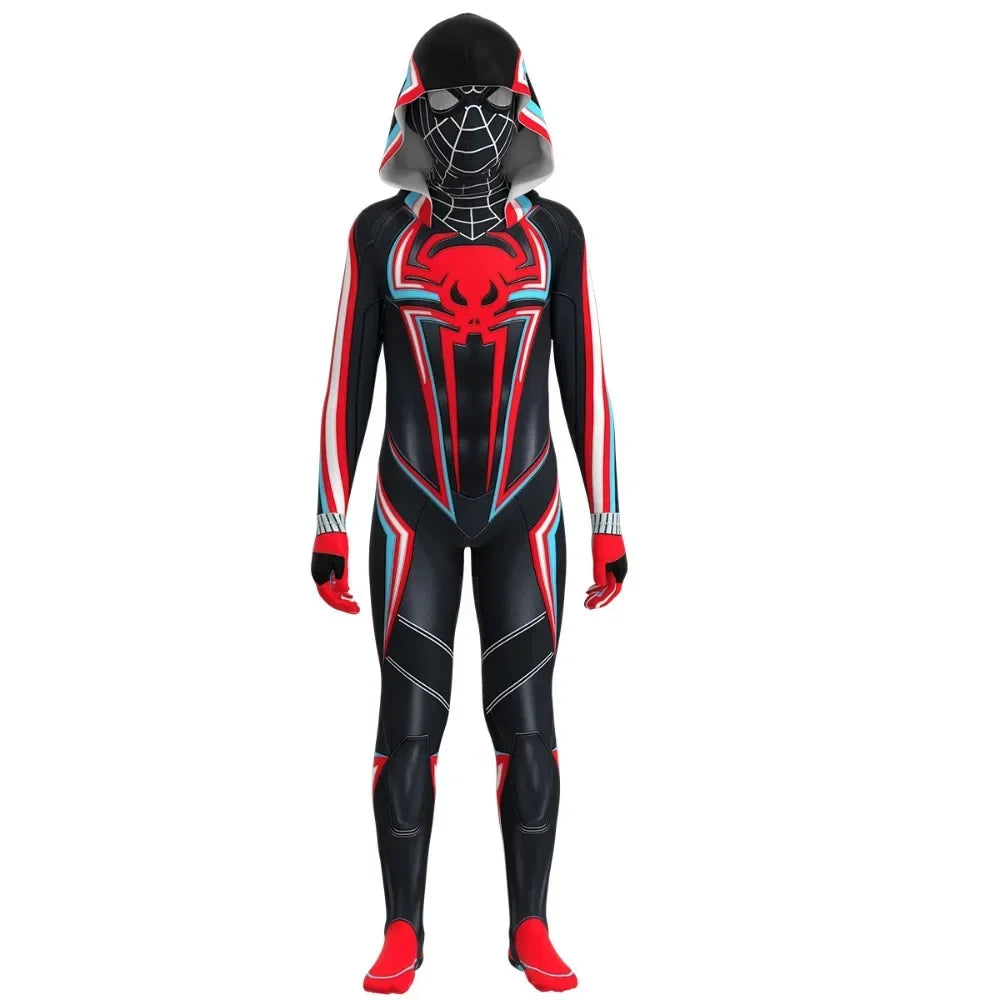 Black Spider-Man 2099 Miles Morales Cosplay Costume - Image 6