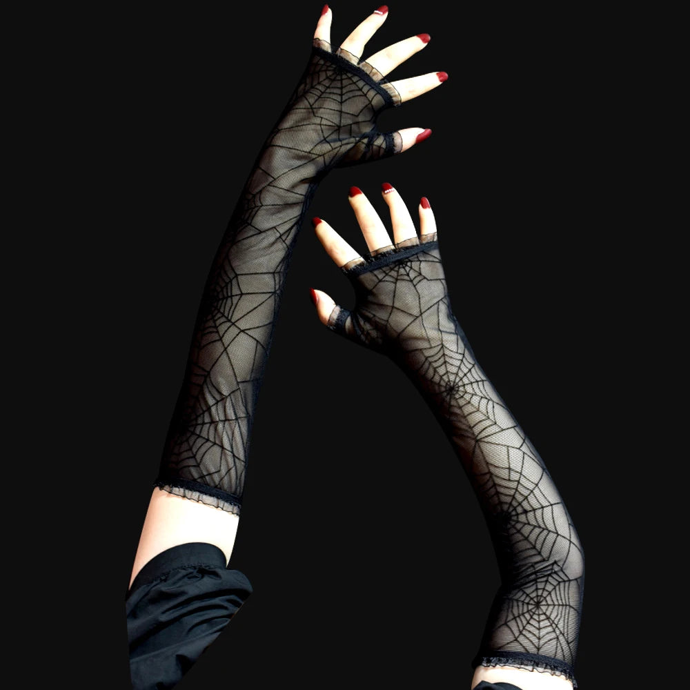 Summer Lady Mesh Style Spider Web Gloves