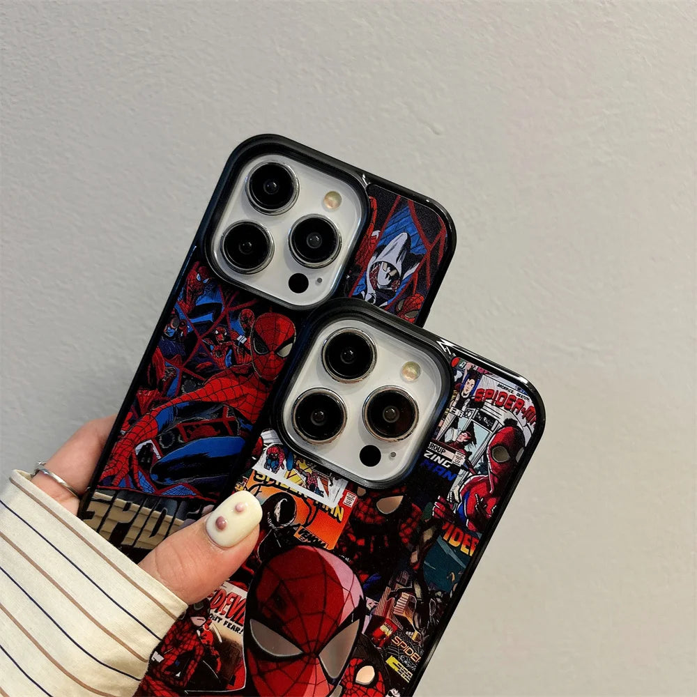 Cartoon Spider-Man & Batman Phone Case - Image 4
