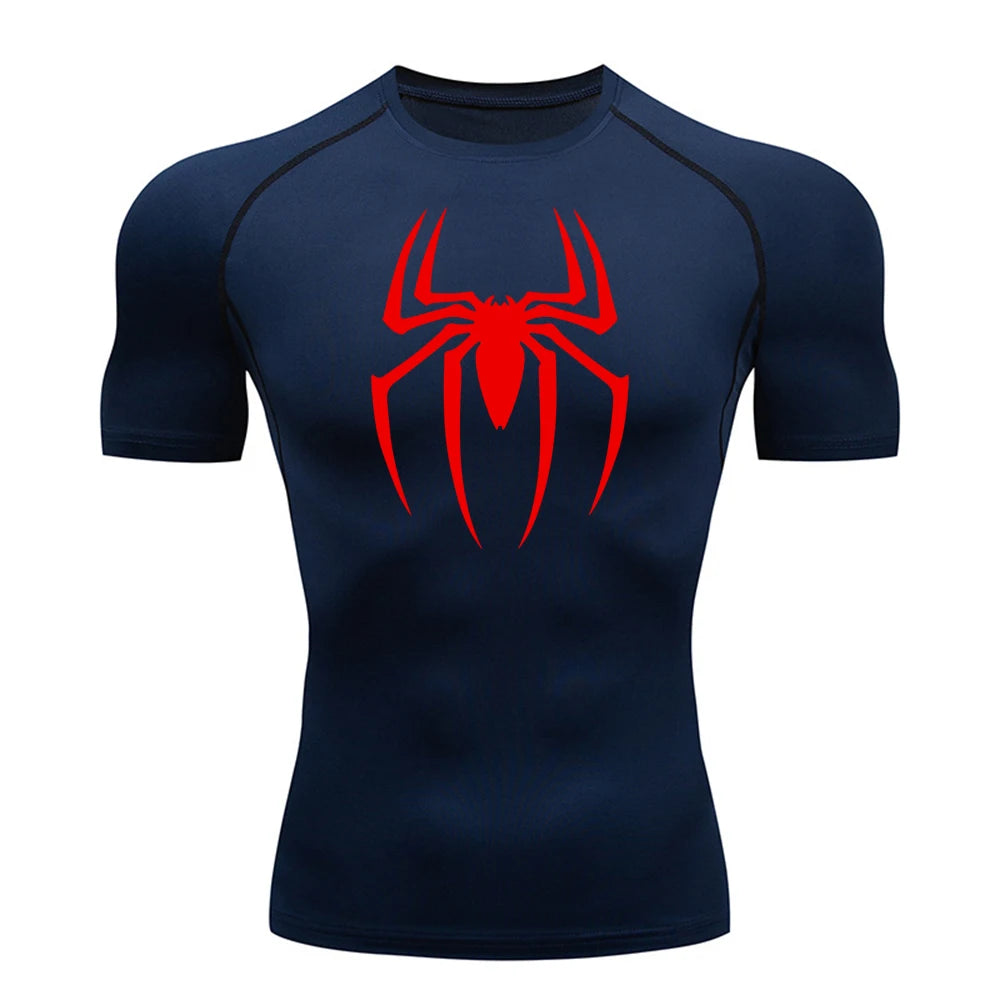 Men's Spider Print Compression Shirt - Image 12