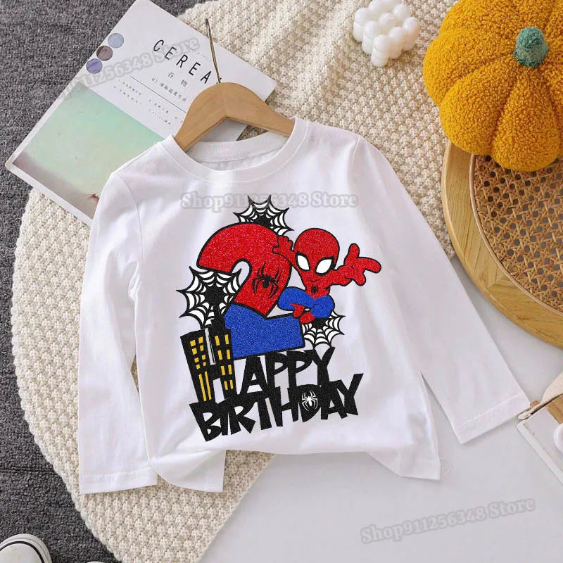 Spider-Man Number 1-9 Print T-Shirt for Children - Image 10